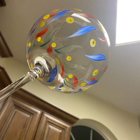 Set of 3 POTTERY BARN Glass Hand Blown Balloon Wine/Water Glasses-PBY39 - Picture 13 of 16